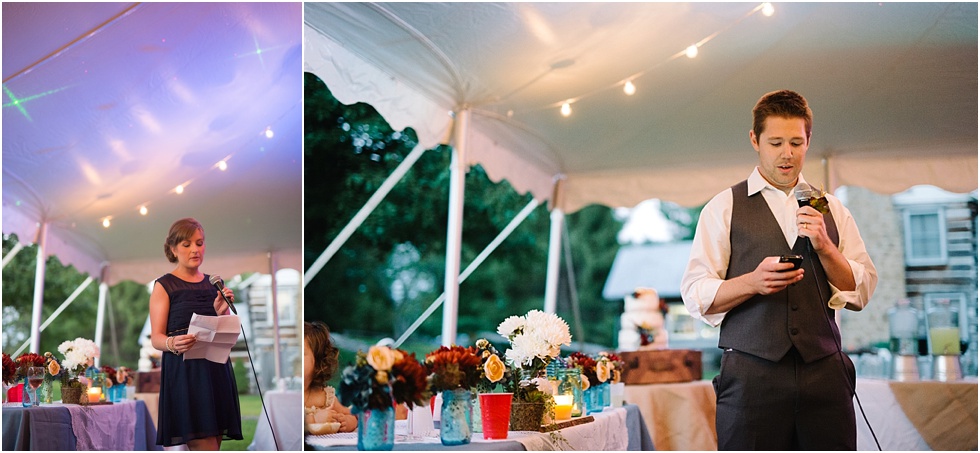 first speech wedding photo