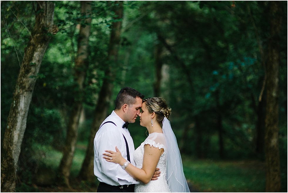 couples wedding photo in west virginia wine cellar park