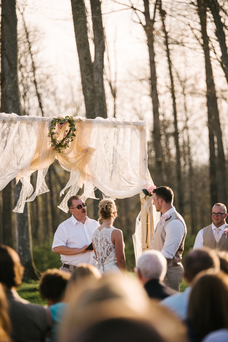 love this knotty pine lodge wedding photo