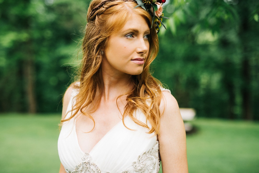 bridal photo at benedict haid farm