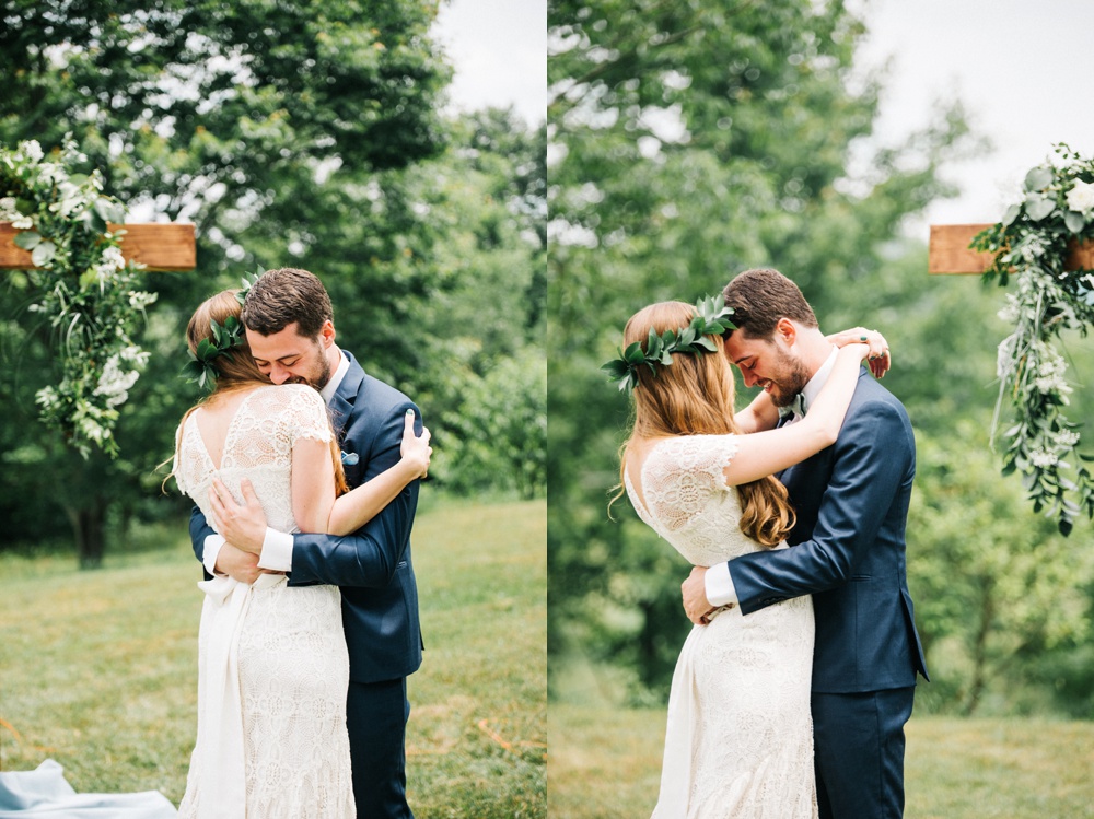 wv wedding photo of a first look