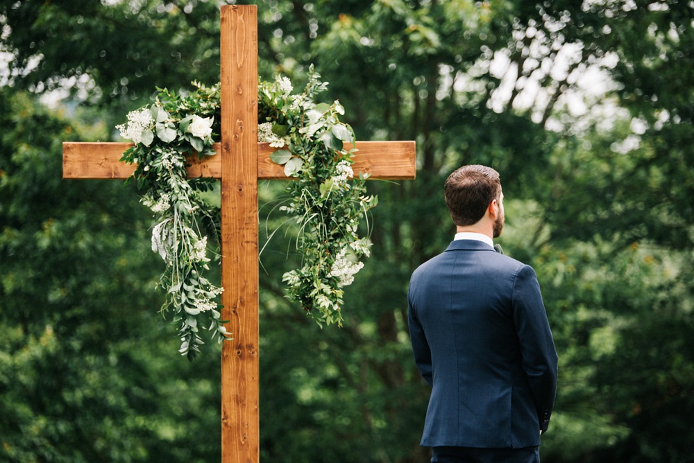 wv wedding photo of a first look