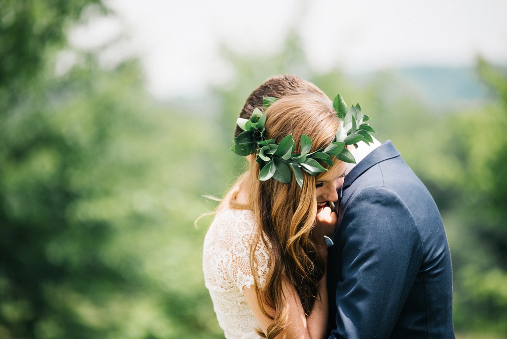 wv wedding photo of a first look