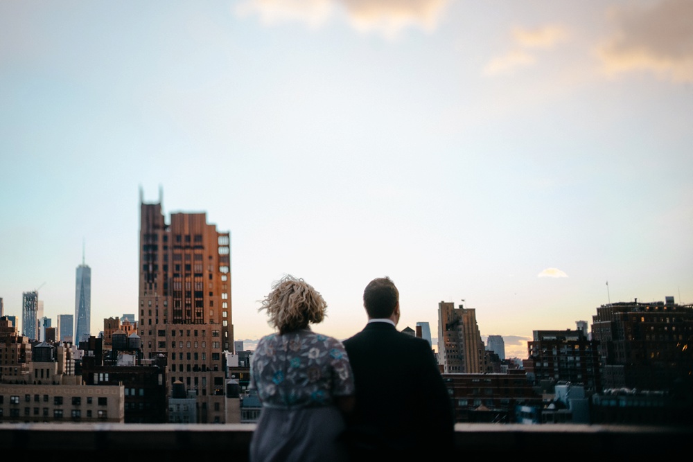 rooftop engagement photo NYC