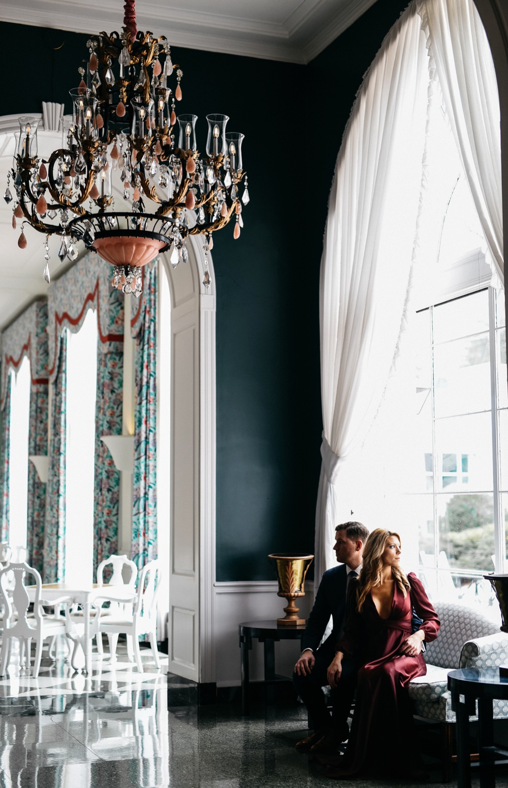 engagement photo at the greenbrier