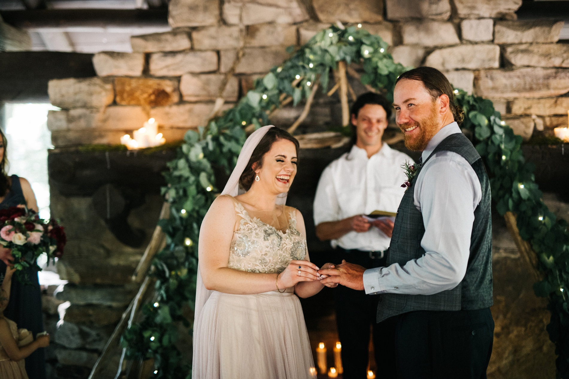 wedding ceremony at coopers rock in morgantown wv