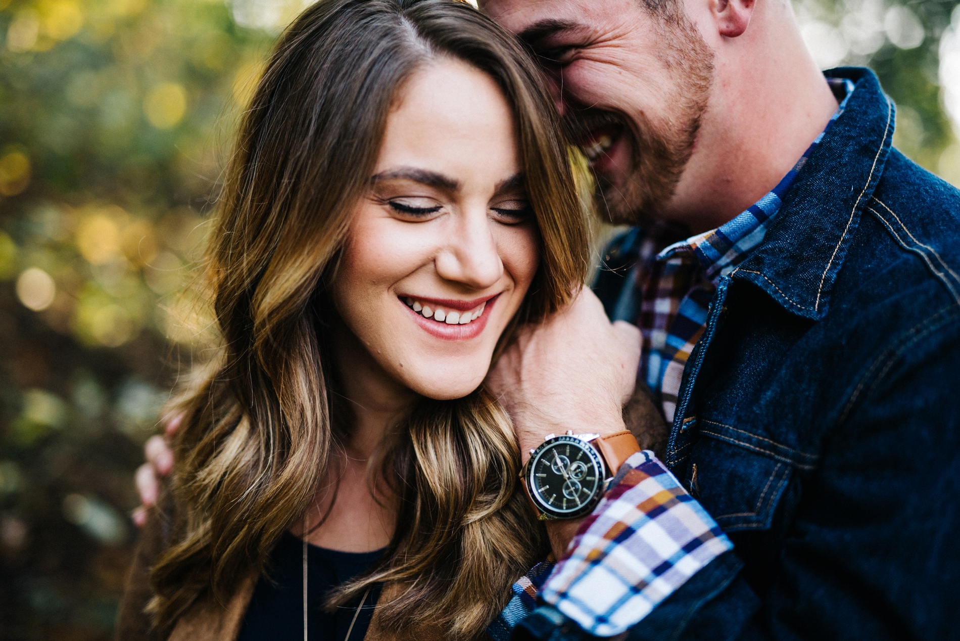 romantic fall engagement in huntington wv