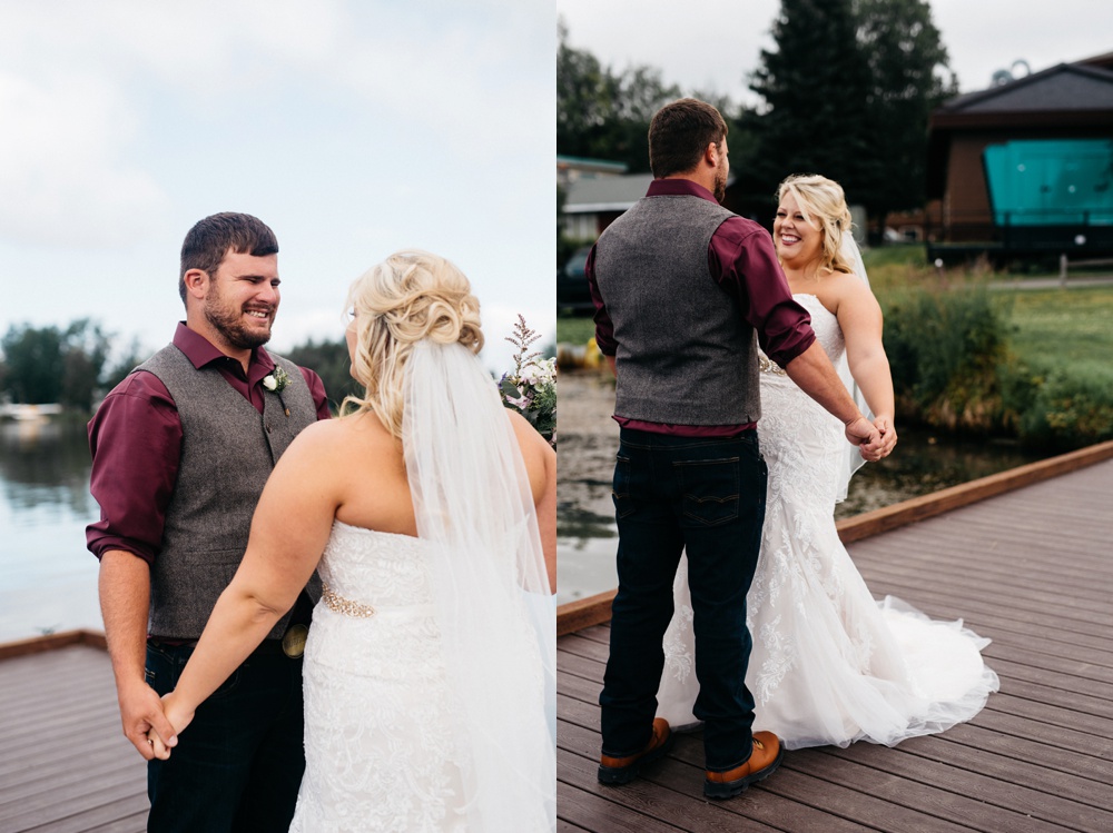 alaska wedding first look