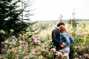 romantic engagement session at dolly sods in wv