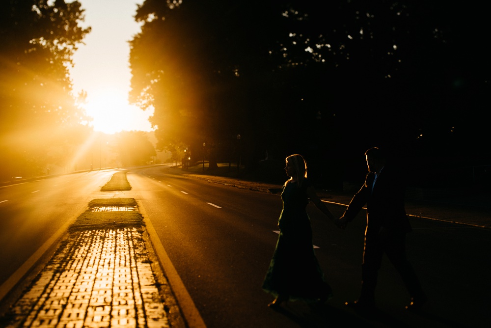 engagement session along the boulevard in charleston wv