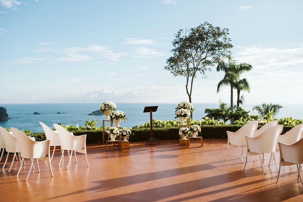 wedding ceremony space at hotel la mariposa