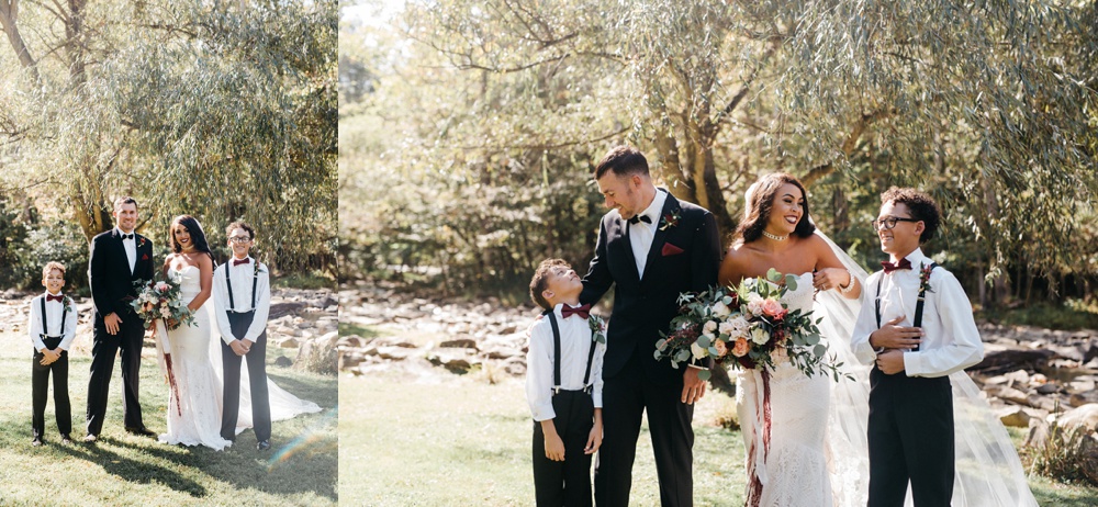 family photo for a wedding at four fillies lodge in wv 