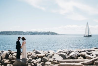 seattle wedding portraits in olympic sculpture park