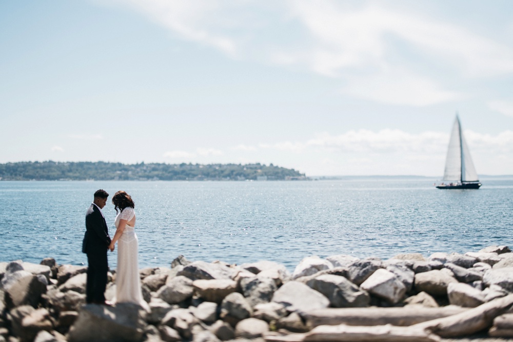 seattle wedding portraits in olympic sculpture park 