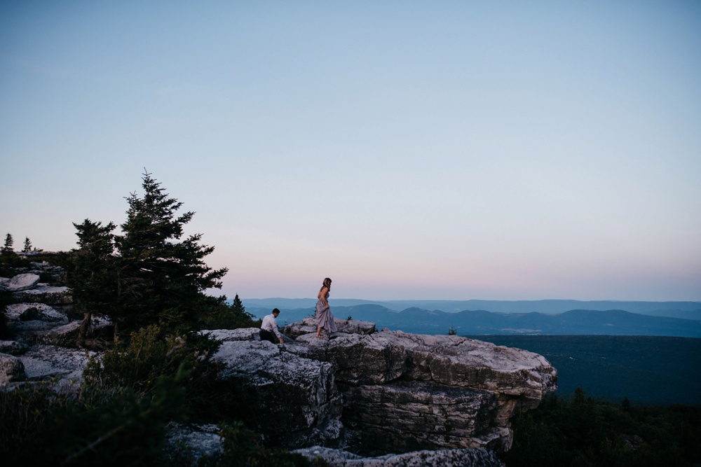twilight engagement session at dolly sods
