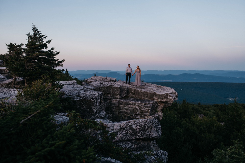 engagement portraits taken at dolly sods in wv