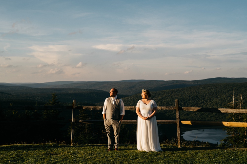 snowshoe resort wedding photo