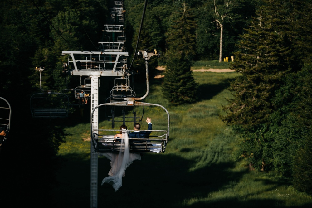 snowshoe wedding photos